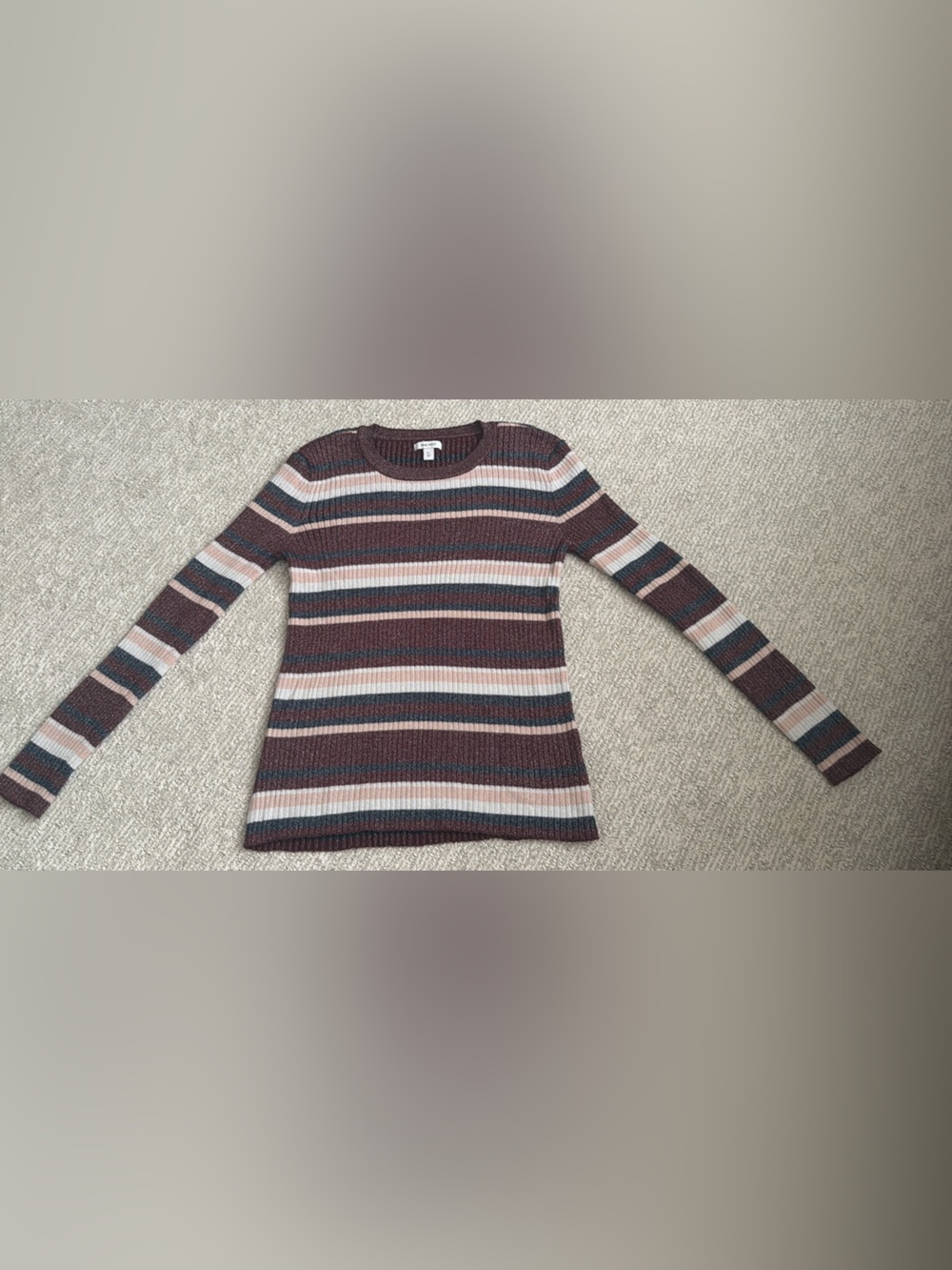Nine West Striped Rib-Knit Sweater - Multicolor